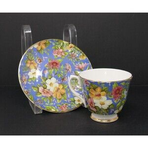 Bethany Fine Bone China Staffordshire England Vintage Floral  Cup & Saucer
